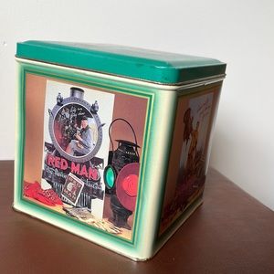 Vintage Red Man chewing tobacco tin